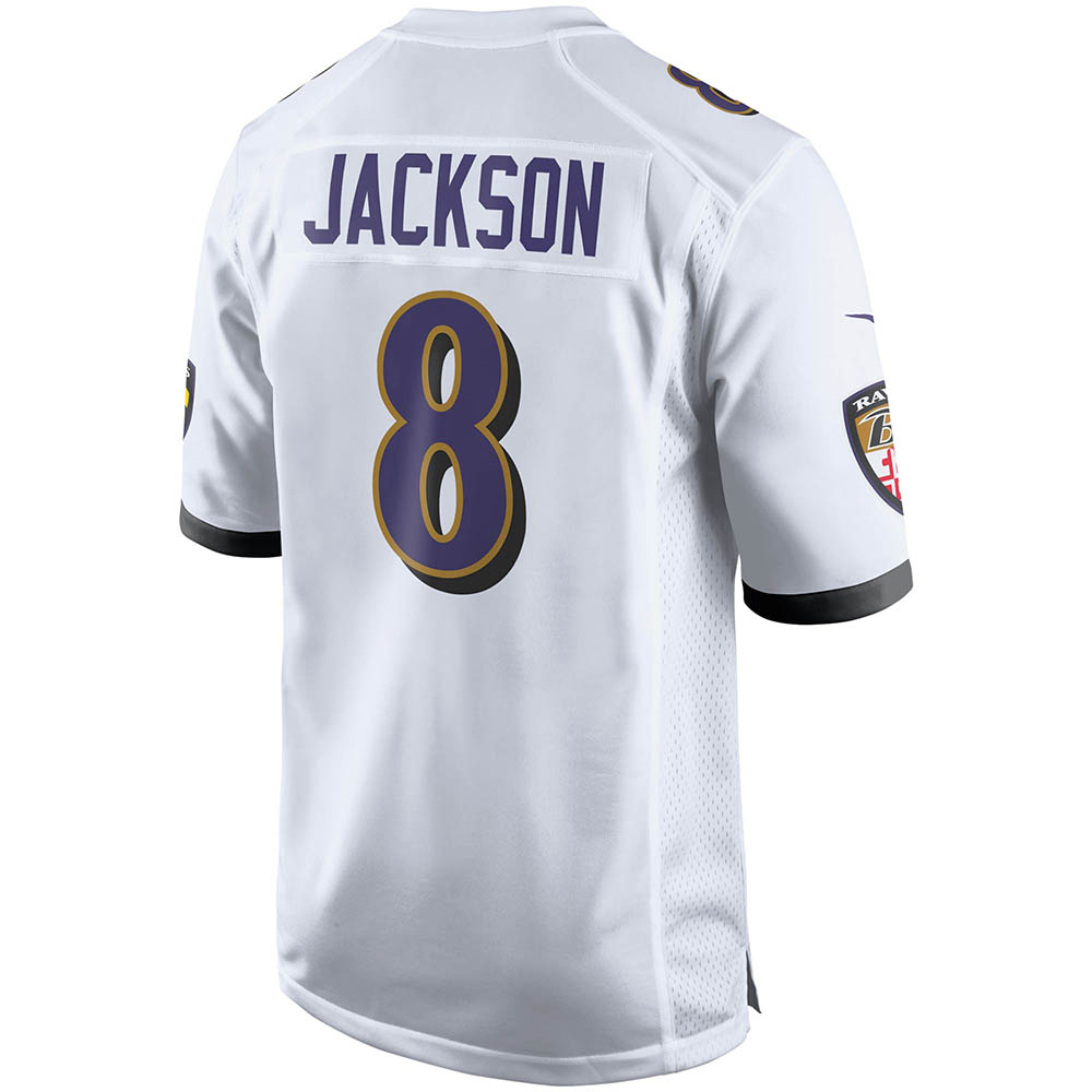 Men's Baltimore Ravens Lamar Jackson Player Game Jersey White