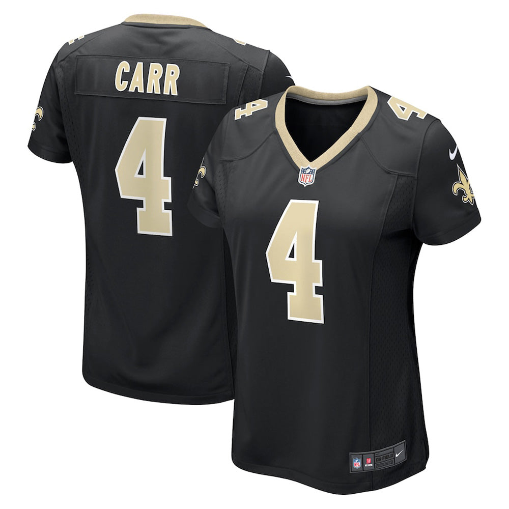 Women's New Orleans Saints Derek Carr Game Jersey - Black